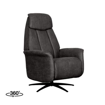 LABEL51 Fauteuil Oslo - Antraciet - Micro Suede - One Size LABEL51 Fauteuil Oslo - Antraciet - Micro Suede - One Size