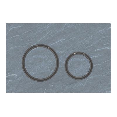 Bedieningsplaat Geberit Sigma 50 Round voor 2-toets Spoeling Zwart Chroom / Mustang Leisteen