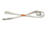 Hondenriem Uni 120cm x 20mm lichgrijs - thumbnail