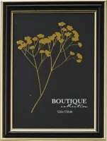 Home & Styling Fotolijst kunststof zwart/goud 15x20cm - thumbnail