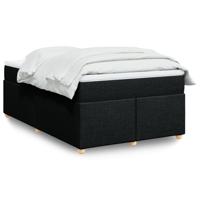 Boxspring met matras stof zwart 120x200 cm - thumbnail