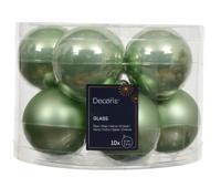 Kerstballen glas d6 cm groen 10 st Decoris - Decoris - thumbnail