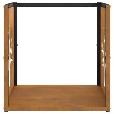 Brandhoutrek 40x40x40 cm weervast staal Brandhoutrek 40x40x40 cm weervast staal