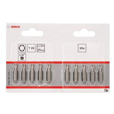 Bosch Accessories 2607001616 T-bit T 25 Extra hard C 6.3 10 stuk(s)