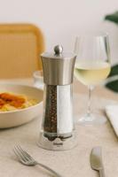 2-in-1 zout- en pepermolen - BISETTI - Dual Big Acrylic - roestvrij staal - thumbnail