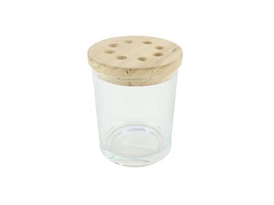 HBX Natural Living Vaas met schikdeksel ø9,2xh7,5cm helder