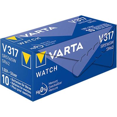 Varta Knoopcel 317 1.55 V 1 stuk(s) 10.5 mAh Zilveroxide SILVER Coin V317/SR62 NaBli 1