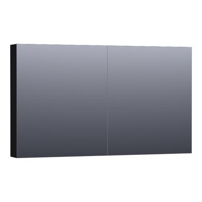 Brauer Impress Spiegelkast 120 cm - zonder Verlichting - Met 2 Dubbelzijdige Spiegeldeuren - Mat Zwart