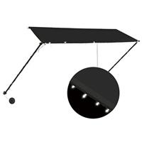 Luifel uittrekbaar met LED 300x150 cm antraciet - thumbnail