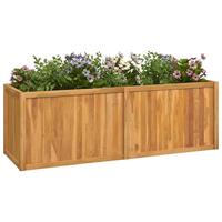 VidaXL Plantenbak verhoogd 150x50x50 cm massief teakhout - thumbnail