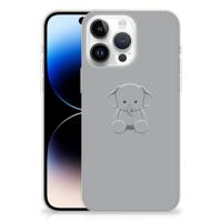 iPhone 14 Pro Max Telefoonhoesje met Naam Grijs Baby Olifant - thumbnail