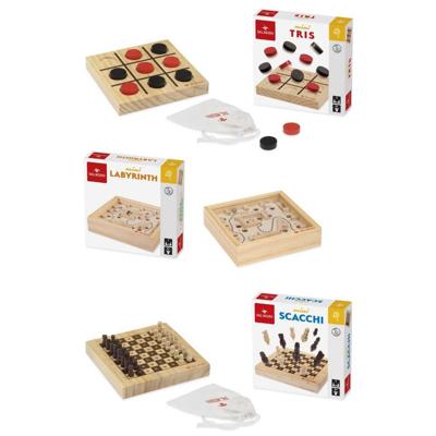 Dal Negro spellenset hout/karton blank 8 delig Dal Negro spellenset hout/karton blank 8 delig