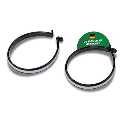 CONTEC broekklem "tweezers" ct trouser clip pair w. reflective stripes, black CONTEC broekklem "tweezers" ct trouser clip pair w. reflective stripes, black