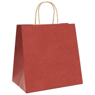 VidaXL Papieren zakken 250 st met hengsels 26x17x25 cm rood