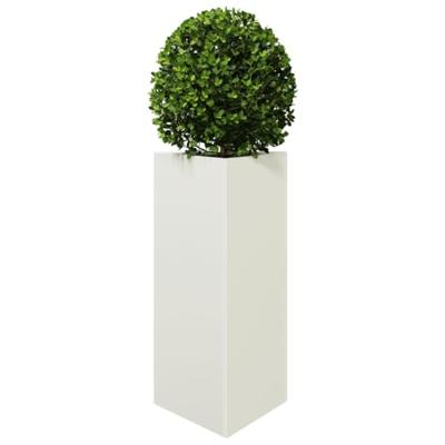 Plantenbakken 2 st driehoek 40x34,5x70 cm staal wit