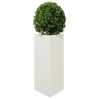 Plantenbakken 2 st driehoek 40x34,5x70 cm staal wit - thumbnail