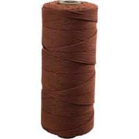 Creativ Company Macramé koord, l: 315 m, dikte 1 mm, dunne kwaliteit 12/12, bruin, 220 gr/ 1 bol - thumbnail