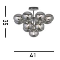 Searchlight Plafondlamp GlasBerry Globe - 52131-13SM - thumbnail