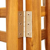 Kamerscherm met 3 panelen 121x2x170 cm massief acaciahout - thumbnail