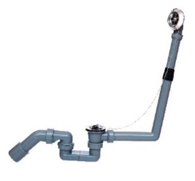 Kirchhoff ECO-SAVE Kunststof afvoer- en overloopgarnituur, grijs, 1 1/2" x 40/50 mm - 98812149