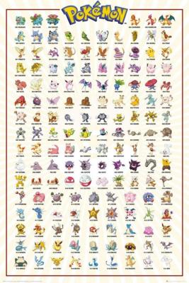 Poster Pokémon - Kanto 151 61x91,5cm Poster Pokémon - Kanto 151 61x91,5cm