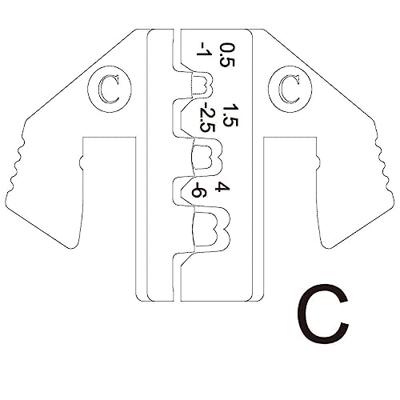 TOOLCRAFT PLE-0C TO-7875681 Krimpstempel Platte stekkers 0.5 tot 6 mm² Geschikt voor merk TOOLCRAFT PZ-500