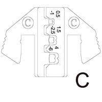 TOOLCRAFT PLE-0C TO-7875681 Krimpstempel Platte stekkers 0.5 tot 6 mm² Geschikt voor merk TOOLCRAFT PZ-500 - thumbnail