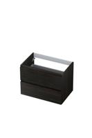 INK - Onderkast 2 Laden Greeploos met Houten Keerlijst - 700x450x520 Mm - Intens Eiken - thumbnail