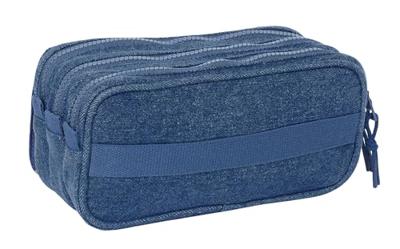 Pennenetui met 3 vakken Donald Blauw 21,5 x 10 x 8 cm