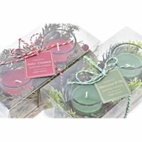 Kaarsenset DKD Home Decor Kerstmis (5,5 x 5,5 x 6 cm) (2 Stuks) - thumbnail
