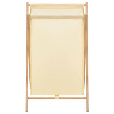 VidaXL Wasmand 42x41x64 cm cederhout en stof beige