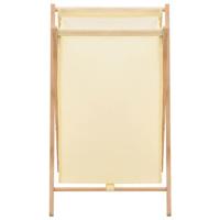 VidaXL Wasmand 42x41x64 cm cederhout en stof beige - thumbnail