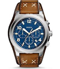 Horlogeband Fossil CH3081 Onderliggend Leder Bruin 24mm