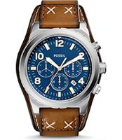 Horlogeband Fossil CH3081 Onderliggend Leder Bruin 24mm - thumbnail