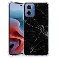 Motorola Moto G34 Anti-Shock Hoesje Marmer Zwart - Origineel Cadeau Vader - thumbnail