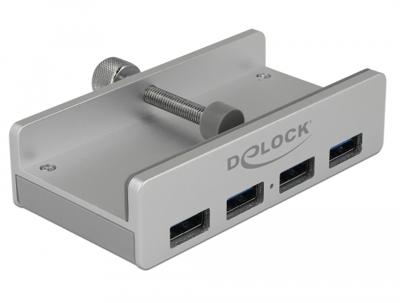 Delock 64046 Externe USB 3.0 4-poorts hub met borgschroef Delock 64046 Externe USB 3.0 4-poorts hub met borgschroef