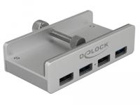 Delock 64046 Externe USB 3.0 4-poorts hub met borgschroef - thumbnail