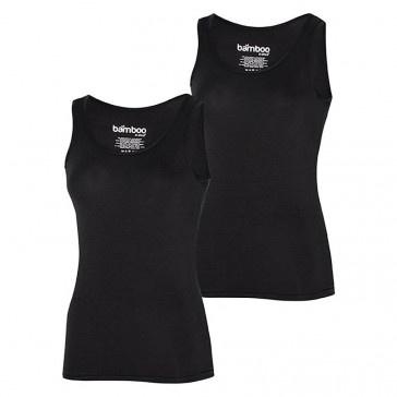 2-pack dames hemden bamboe - Onderhemd ronde hals vrouwen - Singlet