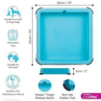 LICKIMAT Keeper Lekmathouder voor binnen, kleur: turquoise - thumbnail