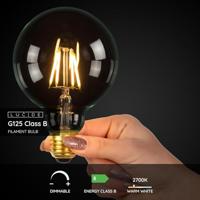 Lucide G125 Class B - Filament lamp - Ø 12,5 cm - LED Dimb. - E27 - 1x7W 2700K - Transparant - thumbnail