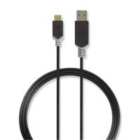 Nedis CCBW61600AT10 Kabel Usb 3.1 Type-c Male - A Male 1,0 M Antraciet - thumbnail