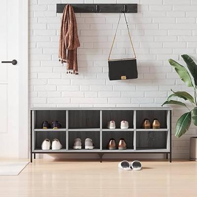 VidaXL Schoenenkast 131x35x50 cm bewerkt hout grijs sonoma eikenkleur