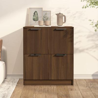 Dressoir 60x30x70 cm bewerkt hout bruin eikenkleur