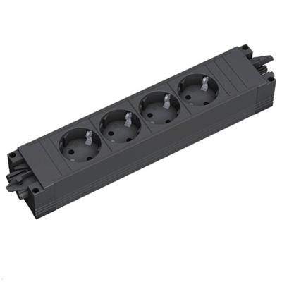 Bachmann 906.18819 4-voudig Stekkerdoosmodule zonder schakelaar Zwart 0 m Bachmann 906.18819 4-voudig Stekkerdoosmodule zonder schakelaar Zwart 0 m