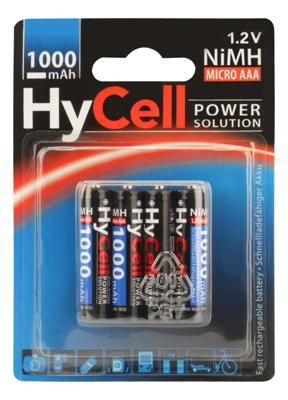 HyCell HR03 1000 Oplaadbare AAA batterij (potlood) NiMH 800 mAh 1.2 V 4 stuk(s) HyCell HR03 1000 Oplaadbare AAA batterij (potlood) NiMH 800 mAh 1.2 V 4 stuk(s)