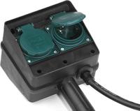 Brennenstuhl 1154450 Buitenstopcontact 4-voudig Zwart, Groen Met grondspies - thumbnail