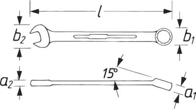 Hazet 600LG-27 600LG-27 Ring-steeksleutel Sleutelbreedte (metrisch) 27 mm