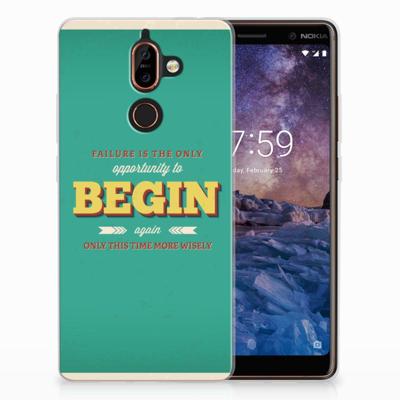 Nokia 7 Plus | Siliconen hoesje | met naam Quote Begin