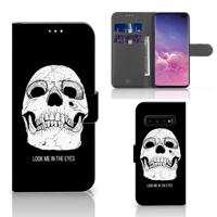 Telefoonhoesje met Naam Samsung Galaxy S10 Plus Skull Eyes - thumbnail