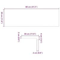VidaXL Traptreden 4 st 80x30x2 cm massief eikenhout donkerbruin - thumbnail